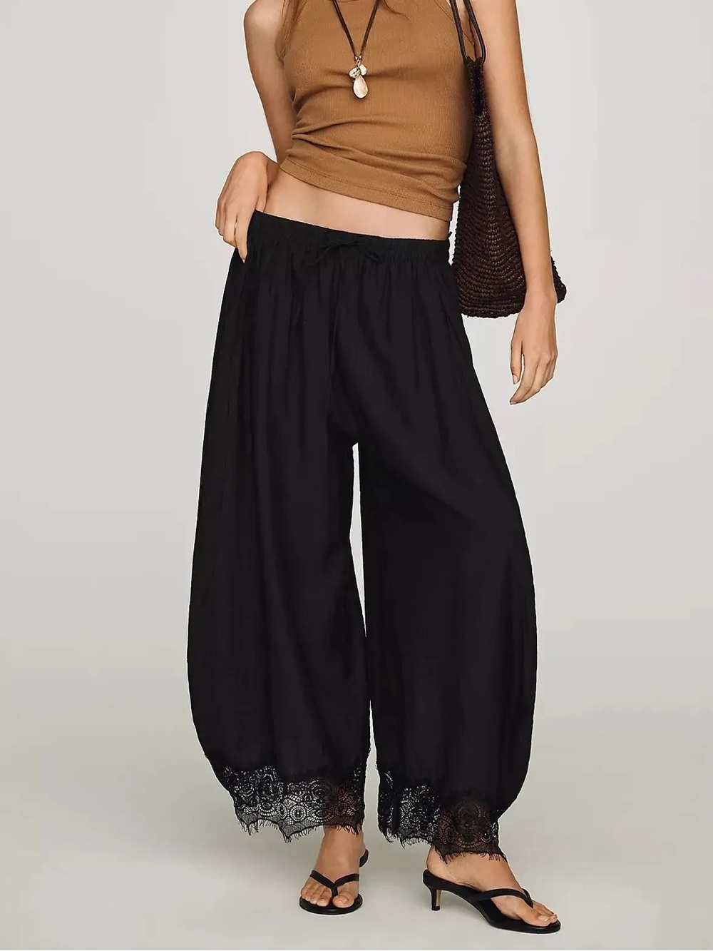 NWT Anthropologie Lace Hem Pants